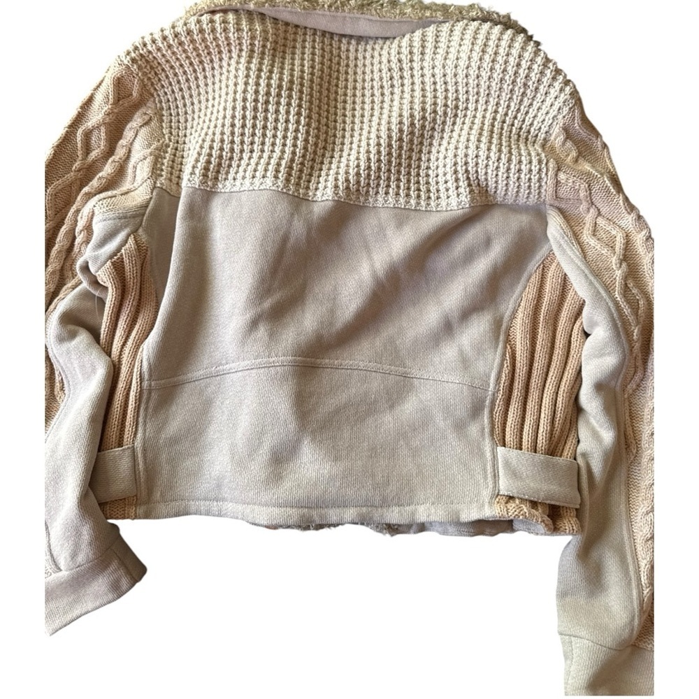 New ▶️ Free People ◀️ We the Free Cozy Knit Mix Moto Jacket NWOT Retail $398 - Picture 16 of 17
